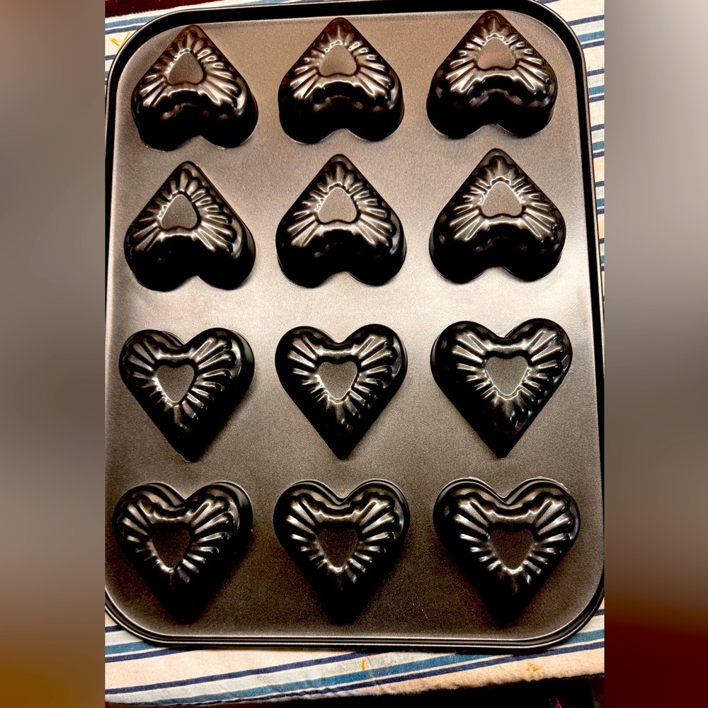 Two Heart Cakelet Molds.